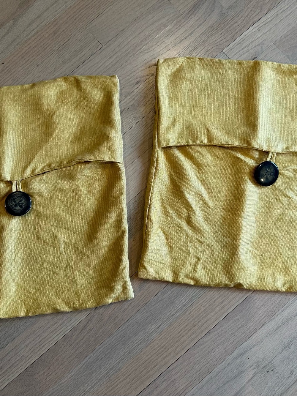 Pottery Barn Mustard Yellow Accent Pillow Covers(2) - Picture 2 of 8